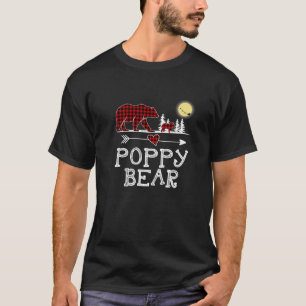 Camiseta Navidades de oso de amapola Pajama Red Plaid Buffa