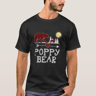 Camiseta Navidades de oso de amapola Pajama Red Plaid Buffa