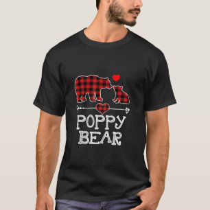 Camiseta Navidades de oso de amapola Pajama Red Plaid Buffa