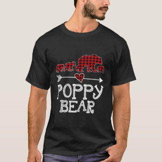 Camiseta Navidades de oso de amapola Pajama Red Plaid Buffa