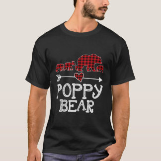 Camiseta Navidades de oso de amapola Pajama Red Plaid Buffa