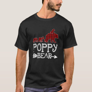 Camiseta Navidades de oso de amapola Pajama Red Plaid Buffa