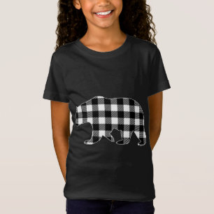 Camiseta Navidades De Oso De Búfalo Blanco Y Negro Pajam