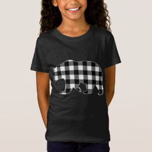 Camiseta Navidades De Oso De Búfalo Blanco Y Negro Pajam