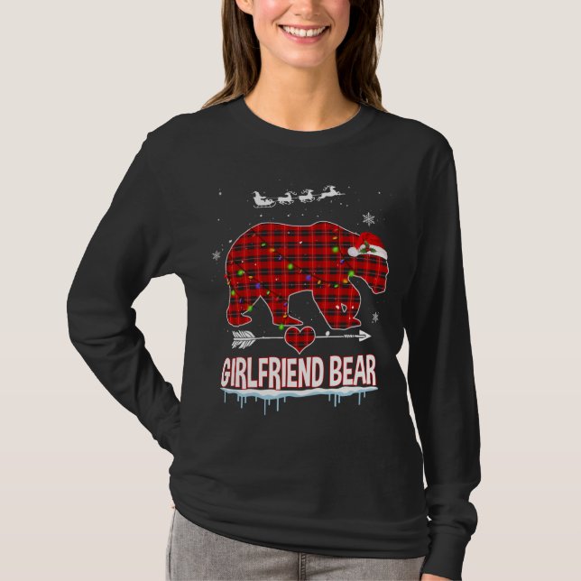 Camiseta Navidades de oso de búfalo de piel roja de novia P (Anverso)