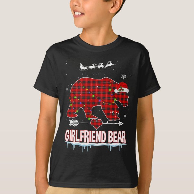 Camiseta Navidades de oso de búfalo de piel roja de novia P (Anverso)