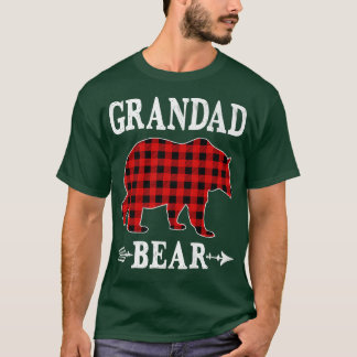 Camiseta Navidades de oso de grandad Pajama Red Plaid Buffa