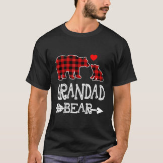 Camiseta Navidades de oso de grandad Pajama Red Plaid Buffa
