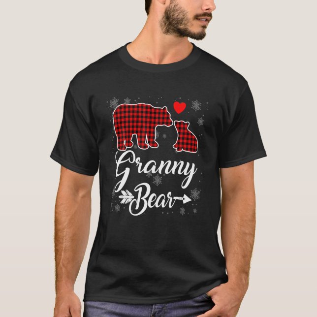 Camiseta Navidades De Oso De Granja De Plata Roja (Anverso)