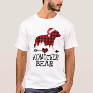 Camiseta Navidades de oso de la abuela Pajama Red Plaid Buf