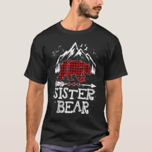 Camiseta Navidades De Oso De La Hermana De Las Placas Rojas