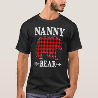 Camiseta Navidades de oso de nana Pajama Red Plaid Buffalo
