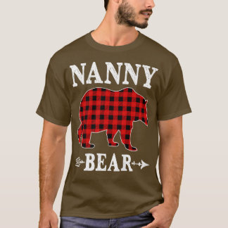 Camiseta Navidades de oso de nana Pajama Red Plaid Buffalo