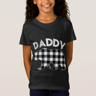 Camiseta Navidades De Oso De Papi De Búfalo Blanco Y Negro