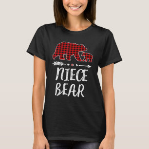 Camiseta Navidades de oso de sobrina Pajama Red Plaid Buffa
