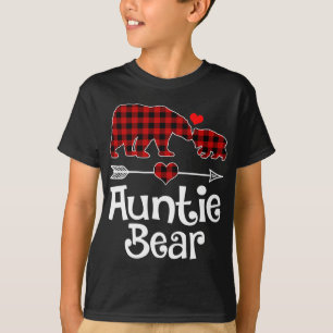 Camiseta Navidades de oso de tía Pajama Mat de búfalo rojo