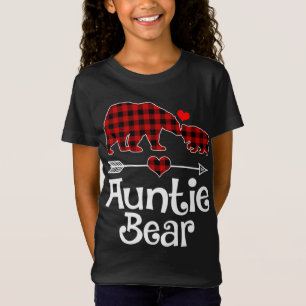 Camiseta Navidades de oso de tía Pajama Mat de búfalo rojo