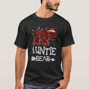 Camiseta Navidades de oso de tía Pajama Red Plaid Buffalo F