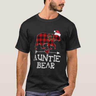 Camiseta Navidades de oso de tía Pajama Red Plaid Buffalo F
