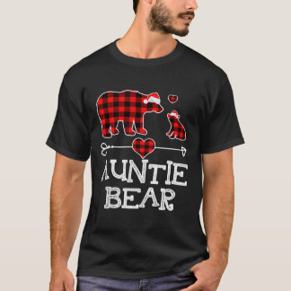 Camiseta Navidades de oso de tía Pajama Red Plaid Buffalo F