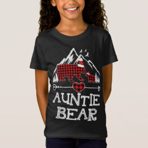 Camiseta Navidades de oso de tía Pajama Red Plaid Buffalo F