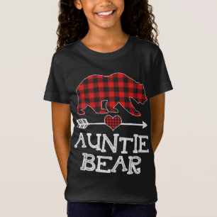 Camiseta Navidades de oso de tía Pajama Red Plaid Buffalo F