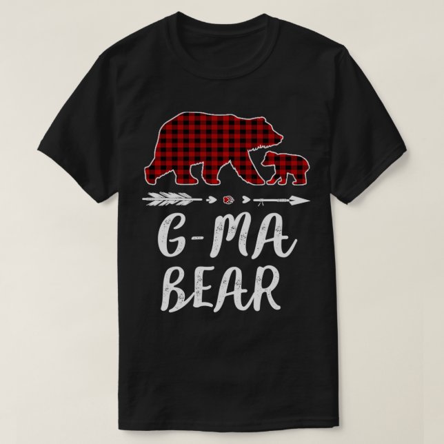 Camiseta NAVIDADES de oso GMa Familia de búfalos rojos Paja (Diseño del anverso)