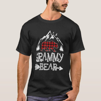 Camiseta Navidades de oso gramatical Xmas Pajama Buffal roj