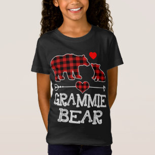 Camiseta Navidades De Oso Grammie Pajama Red Plaid Buffalo 