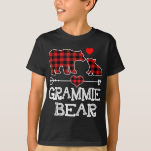 Camiseta Navidades De Oso Grammie Pajama Red Plaid Buffalo 