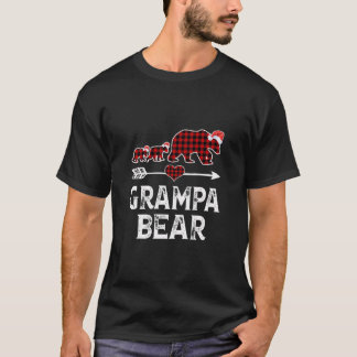 Camiseta Navidades de oso Grampa Pajama Red Plaid Buffalo F