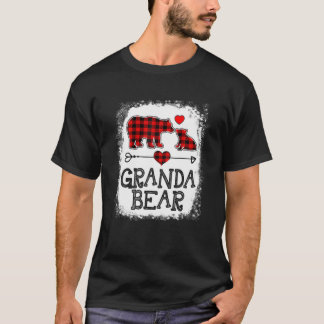 Camiseta Navidades de oso granda Pajama Red Plaid Buffalo F
