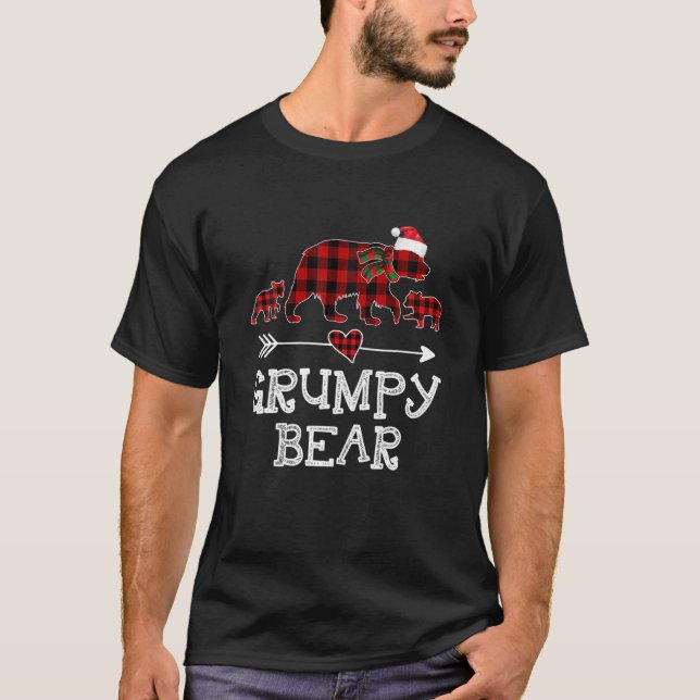 Camiseta Navidades De Oso Gruñón Pajama Búfalo Rojo (Anverso)