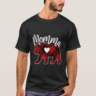 Camiseta Navidades de oso mami búfalo tocado rojo negro bla