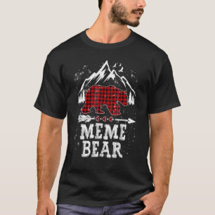 Camiseta Navidades De Oso Meme Pajama Plaid Buffalo Family