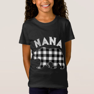 Camiseta Navidades De Oso Nana Con Búfalo Blanco Y Negro
