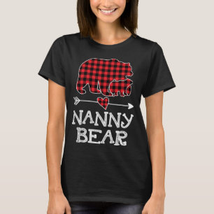 Camiseta Navidades de oso nana Xmas Pajama Red Plaid Buffal