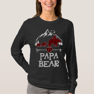 Camiseta Navidades de oso papá Pajama Red Plaid Buffalo Des