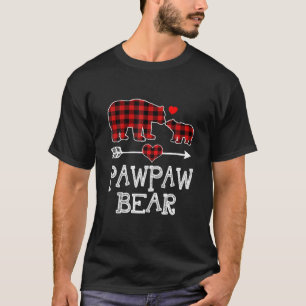 Camiseta Navidades de oso pawpaw Pajama Red Plaid Buffalo F