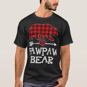 Camiseta Navidades de oso pawpaw Pajama Red Plaid Buffalo F