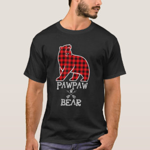 Camiseta Navidades de oso pawpaw Pajama Red Plaid Buffalo F