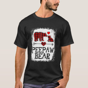 Camiseta Navidades de oso peepaw Pajama Red Plaid Buffalo F