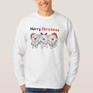 Camiseta Navidades de oso polar animales osos osos polares