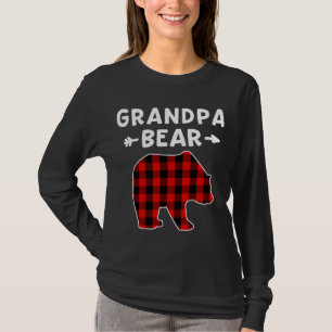 Camiseta Navidades de oso rojo negro de oso de abuelo promo