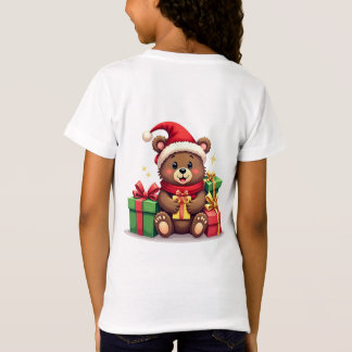 Camiseta Navidades de oso Santa con diseño de regalos