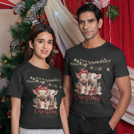 Camiseta Navidades de país con dos lechones