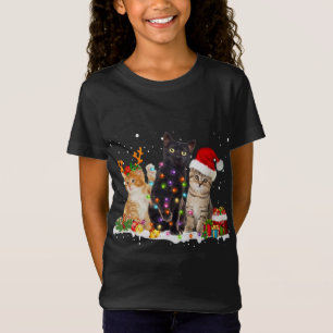 Camiseta Navidades de Pajama de reno con luz de gatos de Sa
