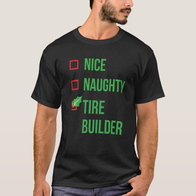 Camiseta Navidades de Pajama divertidos de Tire Builder (Anverso)