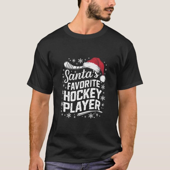 Camiseta Navidades de Pajama, jugador favorito de hockey de (Anverso)