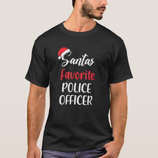 Camiseta Navidades de Pajama, policía favorita de Santa Mar (Anverso)